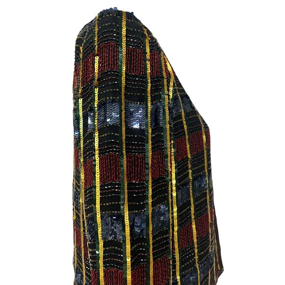 Papell Boutique Vintage Evening Jacket
100% Silk Sequin Beaded Women’s Size M - Picture 9 of 11